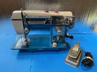 Vintage Morse Fotomatic Iv Automatic Zig Zag Sewing Machine Model 4400,  Pedal