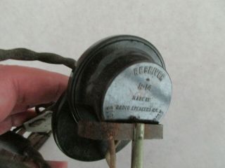 Vintage Headset Receiver type R - 14,  Signal Corps U.  S.  Army 3
