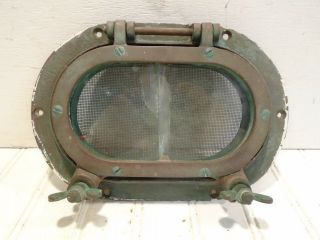 Antique Small Oval Porthole - Cast Bronze 6 - 1/2 " X 9 - 1/2 "