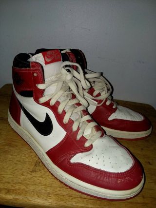 Vintage 1985 Og Nike Air Jordan 1 One Chicago Sz 11 Rare