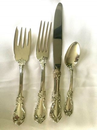 Estate Sterling Burgundy X Reed & Barton 4 Piece Place Setting (6 Available)