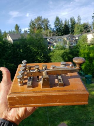 Antique Japanese Chinese Telegraph Morse Code Key