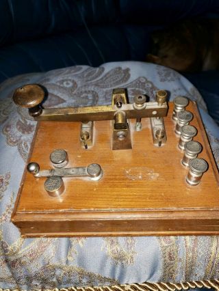 Antique Japanese Chinese Telegraph Morse Code Key 2