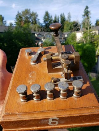 Antique Japanese Chinese Telegraph Morse Code Key 9