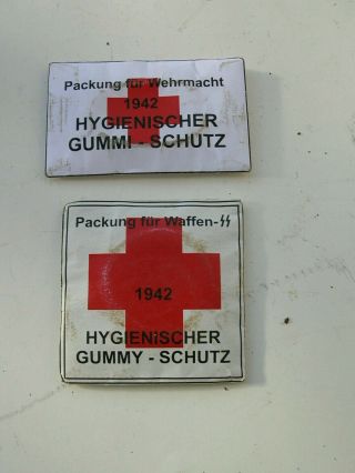 German Ww2 Soldiers Condoms Rubber Gummy Schutz 2x Packung 1942 Year