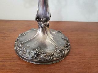 Antique Barbour S.  P.  Co.  Silver Plate Grape Candelabra Silver - plate Art Nouveau 8