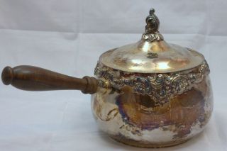 Wallace Baroque Silverplate 1qt Saucepan With Burner And Stand