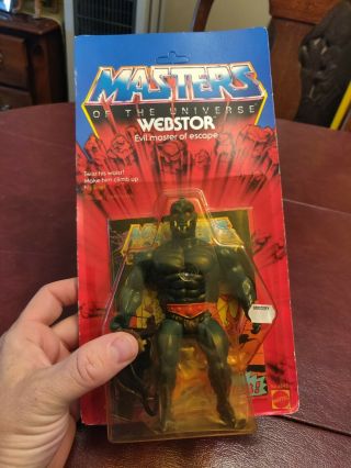 Vintage Webstor Motu Masters Of The Universe Action Figure Moc Unpunched