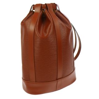 Authentic Louis Vuitton Randonnee Pm Shoulder Bag Epi Brown M52353 Vtg A36883