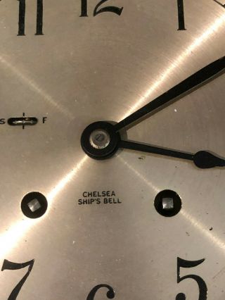 Chelsea Ship ' s Bell Heavy Brass Nautical Clock 5 3/16 