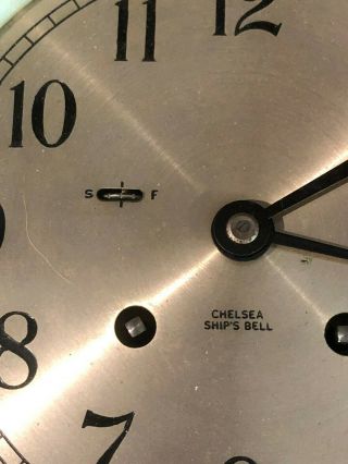 Chelsea Ship ' s Bell Heavy Brass Nautical Clock 5 3/16 