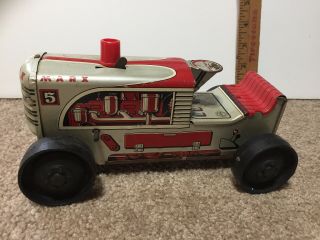 Marx Tin Litho 5 Wind - up Tractor Vintage Toy 2