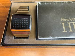 Vintage Hewlett Packard Hp - 01 Digital Calculator 14k Gold Gf Mens Watch