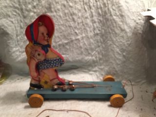 Vintage Gong Bell Co.  Baby Sandy Pull Toy