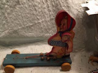 Vintage Gong Bell Co.  Baby Sandy Pull Toy 2