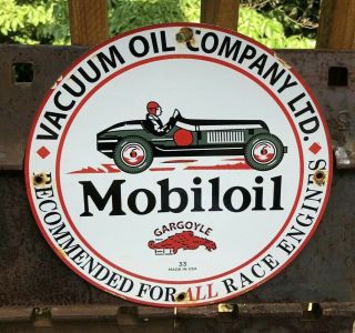 Vintage Mobiloil Porcelain Oil Sign,  Pump Plate,  Lubester,  Gas Station,  Rack