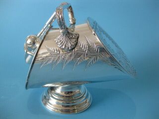 Very Elegant Large Antique Victorian Silver Plated Sugar Scuttle With Scoop