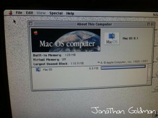 Apple Macintosh Quadra 840AV 68040 40Mhz 128MB RAM 9GB HD Mac OS 8.  1 RARE 4
