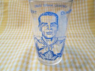Vintage 1960/61 - Bert Olmstead - Maple Leaf Nhl York Peanut Butter Glass