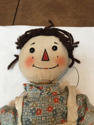 VERY RARE Vintage RAGGEDY ANN Marionette Doll 16.  5  Belonged to Miss Alabama 