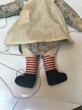 VERY RARE Vintage RAGGEDY ANN Marionette Doll 16.  5  Belonged to Miss Alabama 
