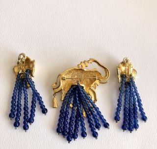 Elizabeth Taylor For Avon Elephant Brooch Earring Set 6