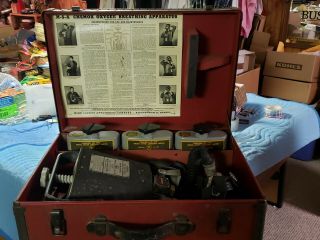Vtg Msa Chemox Oxygen Breathing Apparatus Bureau Of Mines Approval With Contents