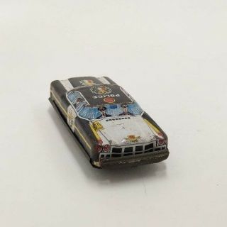 Vintage 1960s T.  N.  Nomura Made In Japan Cadillac Police Car Friction Tin Toy Car