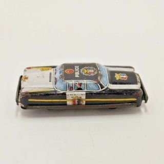 Vintage 1960s T.  N.  NOMURA Made in Japan Cadillac Police Car Friction Tin Toy Car 3