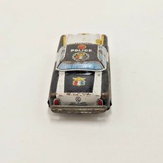 Vintage 1960s T.  N.  NOMURA Made in Japan Cadillac Police Car Friction Tin Toy Car 4