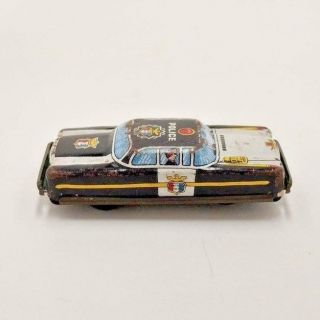 Vintage 1960s T.  N.  NOMURA Made in Japan Cadillac Police Car Friction Tin Toy Car 5