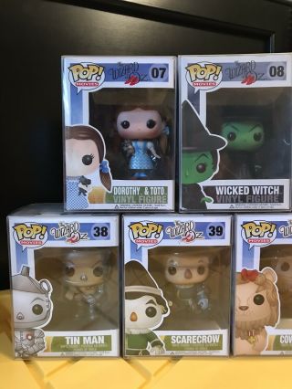 Funko Pop Wizard of Oz Complete Set Rare Vaulted HTF Dorothy Wicked Witch Glinda 7