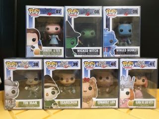 Funko Pop Wizard of Oz Complete Set Rare Vaulted HTF Dorothy Wicked Witch Glinda 9