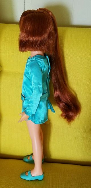 MIB PERFECT Vtg 60s Ideal Grow Hair Crissy Doll Orig Aqua Clothes Shoes Papers, 5