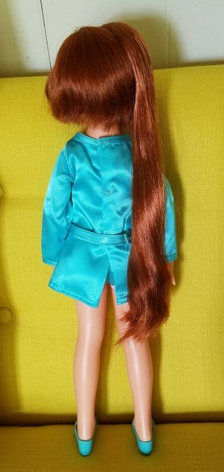 MIB PERFECT Vtg 60s Ideal Grow Hair Crissy Doll Orig Aqua Clothes Shoes Papers, 7