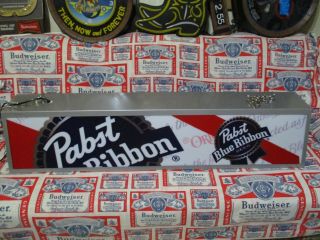 RARE PABST BLUE RIBBON BEER POKER POOL TABLE HANGING LIGHT SIGN PUB BAR VTG 2