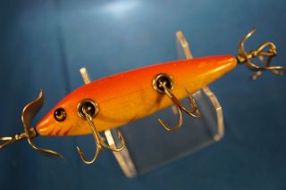 Vintage Heddon Dowagiac Minnow 150 Cup Rig 1913 Ge Hpgm Marked Props Rainbow Fn