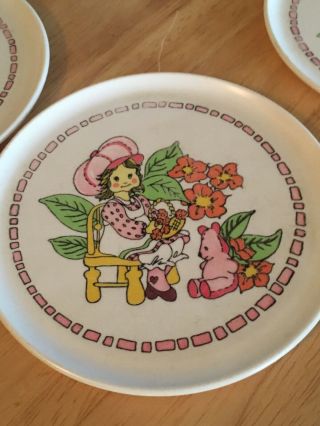 VINTAGE 12 Piece Strawberry Shortcake Plastic Toy Dishes Tea Set Plates Pans 3