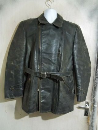 Vintage Ww2 German Luftwaffe Horsehide Leather Flying Jacket Size L