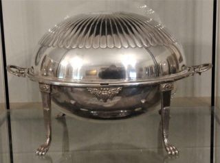 Goldsmith & Silversmith Co Silver Plated Revolving Domed Top Breakfast Server 7