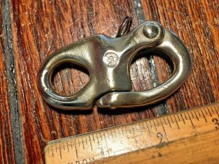Vintage Bronze Merriman 1 Snap Shackle With Fixed Bail Aprox 3 "