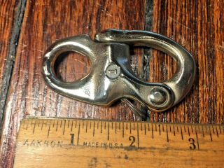 VINTAGE BRONZE MERRIMAN 1 SNAP SHACKLE WITH FIXED BAIL APROX 3 