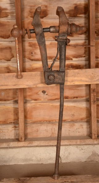 Antique Vintage Blacksmith Post Vise Tool 4 - 1/2 