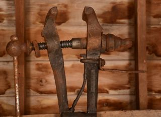 Antique Vintage Blacksmith Post Vise Tool 4 - 1/2 