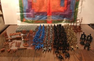 Marx Reissue Castle Of The Noble Knights Playset W/ Accessories