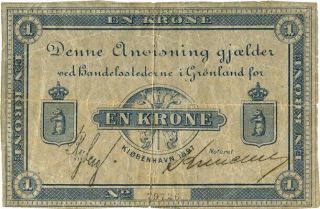 Greenland,  1 Krone 1897,  No.  79726 Rare
