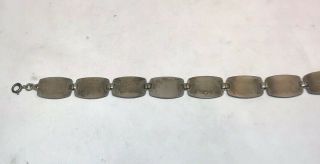 Rare 1936 Texas Centennial Bracelet 8 Sterling Silver Charms 6 3/4” Long 7