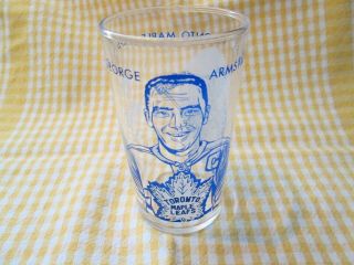 Vintage 1960/61 - George Armstrong - Maple Leaf Nhl York Peanut Butter Glass
