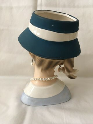 Vintage ENESCO “Gold Buckle” Lady Head Vase 2