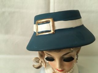 Vintage ENESCO “Gold Buckle” Lady Head Vase 7